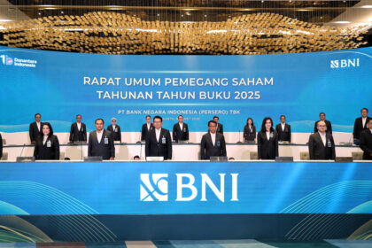 Para pemegang saham pada RUPST Bank BNI di Jakarta, enin (9/3/2026). (©PT BNI)