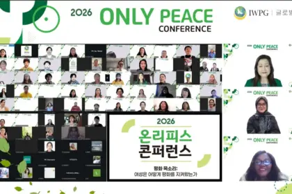 Sejumlah partisipan mengikuti konferensi perdamaian internasional yang dilaksanakan secara daring, Sabtu (28/2/2026). (©IWPG)