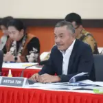 Anggota Komisi III DPR, Sarifudin Sudding pada kunker reses di mapolda Sulteng, Kamis (5/3/2026). (©Humas Polda Sulteng)