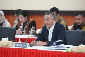 Anggota Komisi III DPR, Sarifudin Sudding pada kunker reses di mapolda Sulteng, Kamis (5/3/2026). (©Humas Polda Sulteng)