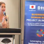 Kepala Perwakilan UNDP di Indonesia, Sara Ferrer Olivella pada peluncuran ASEAN Responsible Business Collective di Jakarta, Senin (9/3/2026). (©UNDP Indonesia)