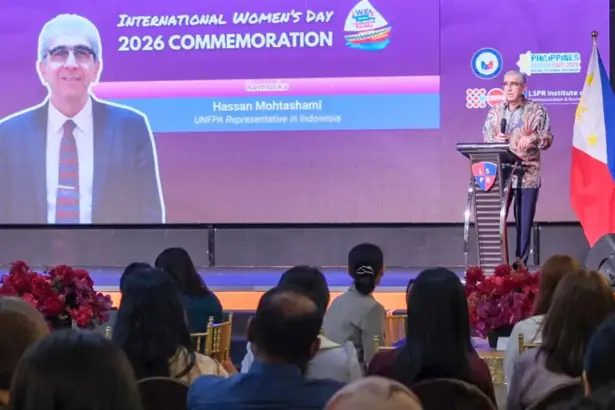 Kepala Perwakilan UNFPA Indonesia, Hassan Mohtashami pada peringatan Hari Perempuan Internasional (IWD) 2026 di Jakarta, Selasa (10/3/2026). (©Itsnain G. Bagus/UNFPA Indonesia)