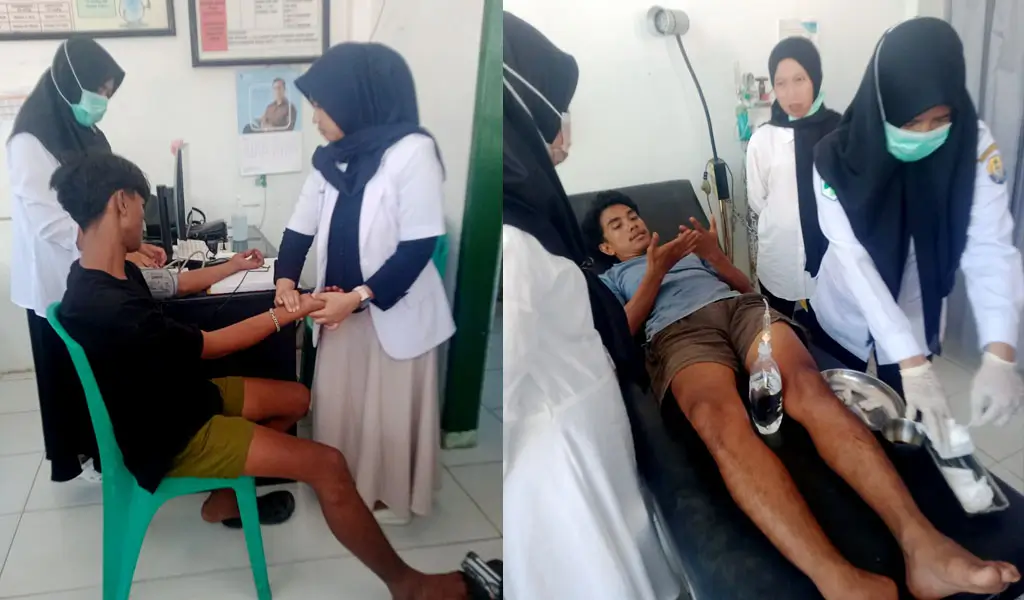 Dua pendaki yang tersesat ditemukan selamat dan menjalani penanganan medis, Rabu (25/3/2026). (©Basarnas Palu)