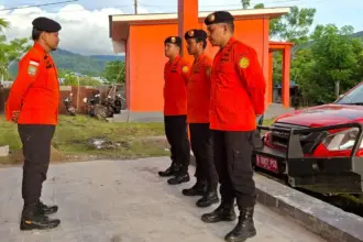 Persiapan Unit Siaga SAR Tolitoli menuju lokasi pendaki yang tersesat di Gunung Dako, Selasa (24/3/2026). (©Basarnas Palu)