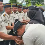Apel pagi Kanwil Ditjenpas Sulteng menandai hari kerja pertama pascalibur lebaran, Senin (30/3/2026). (@Humas Ditjenpas Sulteng)