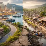 Ilustrasi ketimpangan ekonomi. (©AI Generative)