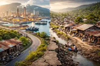 Ilustrasi ketimpangan ekonomi. (©AI Generative)