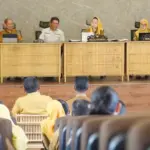 Wawali Imelda bersama Sekot Irmayanti pada Rembuk Stunting di Auditorium Kantor Wali Kota PAlu, Selasa (10/3/2026). (©Prokopim Setda Kota Palu/Jufri)