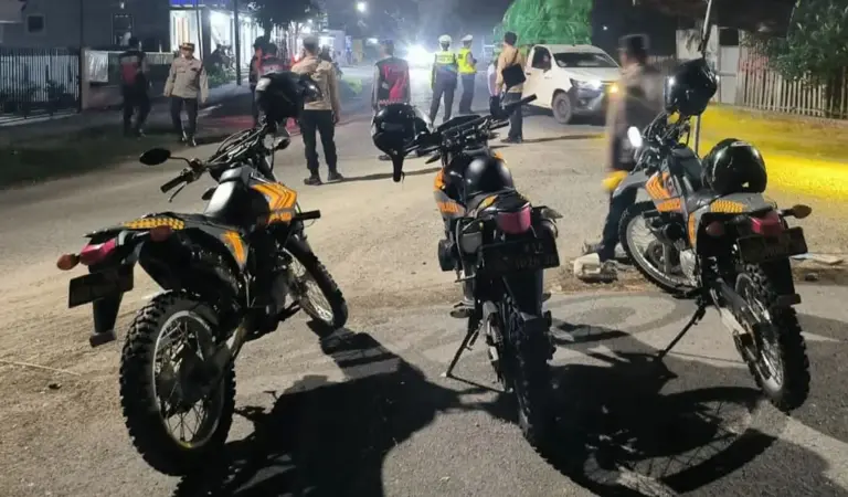 Sejumlah pesronel Polres Sigi pada Show of Force di Sigi, Sabtu (14/3/2025). (©Humas Polres Sigi)