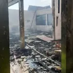 Gedung asrama Panti Asuhan Muhammadiyah di Nunu yang hangus terbakar, Jumat (27/3/2026). (©Humas Polresta Palu)