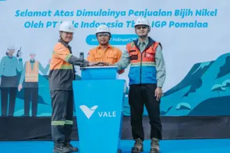Seremonial penjuala perdana bijih nikel dari PT Vale IGP Pomalaa, Minggu (1/3/2026). (©Pt Vale Indonesia)