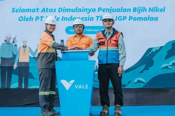 Seremonial penjuala perdana bijih nikel dari PT Vale IGP Pomalaa, Minggu (1/3/2026). (©Pt Vale Indonesia)