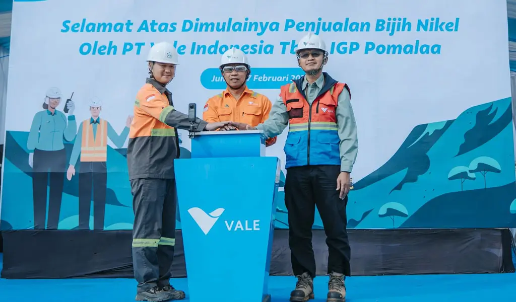 Seremonial penjuala perdana bijih nikel dari PT Vale IGP Pomalaa, Minggu (1/3/2026). (©Pt Vale Indonesia)