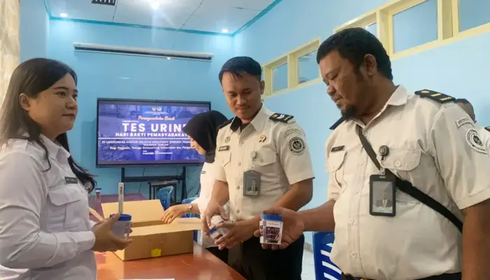 Kanwil Ditjenpas Sulteng Gelar Tes Urine Acak, Semua Hasil Negatif