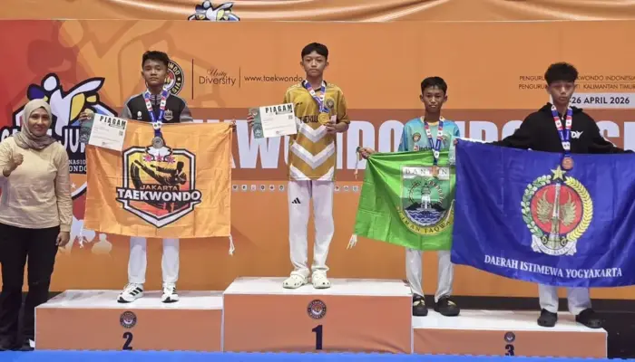 Dzakwan Afif Raih Emas Kejurnas Taekwondo Cadet Junior Samarinda 2026