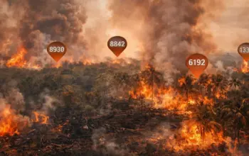 23.546 Titik Panas Kepung Lahan Gambut Sebelum Puncak El Nino Godzilla