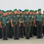 Sejumlah perwira TNI AD yang naik pangkat. (©Pendam 23/PW)