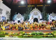 Foto bersama usai seremoni perayaan Dharma Santi hari Nyepi di Gedung Milana Graha Sabha Palu, Sabtu (11/4/2026). (©Prokopim Setda Kota Palu/Imron)