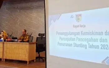 Wawali Imelda pada Raker Penanggulangan kemiskinan dan pencegahan stunting di Palu, Selasa (14/4/2026). (©Prokopim Setda Kota Palu/Jufri)