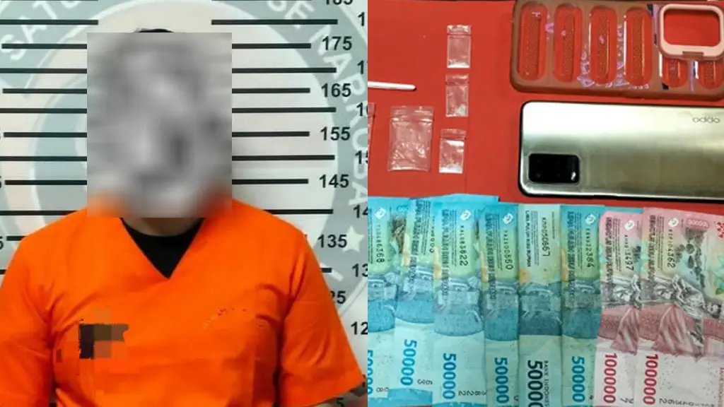 Tersangka YJ beserta barang bukti yang disita Polres Sigi. (©Humas Polres Sigi)