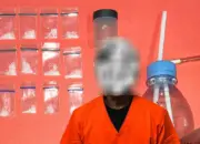 JE, tersangka kasus sabu di Desa Kurnia, Palolo, Sigi. (©Humas Polres Sigi)
