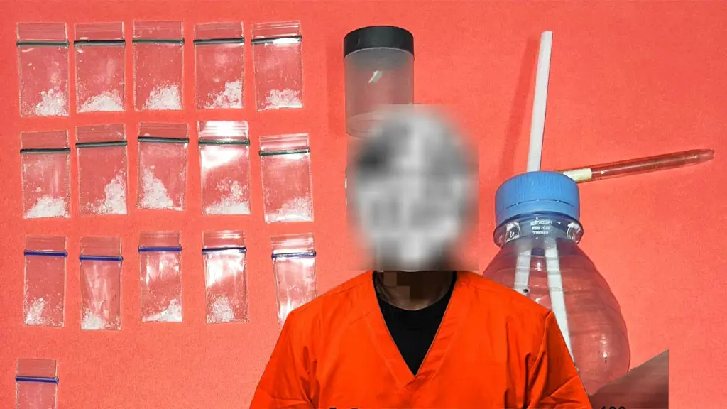 JE, tersangka kasus sabu di Desa Kurnia, Palolo, Sigi. (©Humas Polres Sigi)