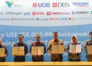 Penandatangan perjanjian pembiayaan dengan fasilitas Sustainability-Linked Loan (SLL) senilai US$750 juta kepada PT Vale Indonesia di Jakarta, Kamis (23/4/2026). (©PT Vale Indonesia)