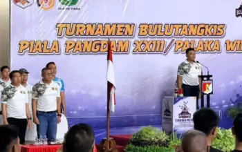 Pangdam XXIII/Palaka Wira Buka Turnamen Bulutangkis Piala Pangdam 2026