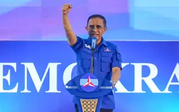 Anwar Hafid pada Musda V DPD Partai Demokrat Sulteng, Minggu (10/5/2026). (©Tim Media AH)