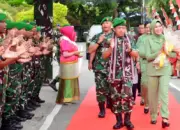 Danrem 132 Tadulako Brigjen TNI Suntara Wisnu Budi H tiba di Kodim 1308 Luwuk Banggai. (©Penrem 132/Tdl)