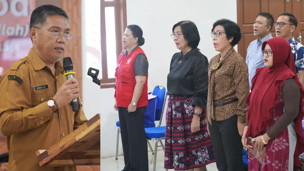 Kepala Kesbangpol Kota Palu, Abidin (kiri) pada pembukaan Dialog Keagamaan di Palu, Senin (18/5/2026). (©Prokopim Setda Kota Palu/Iwan)