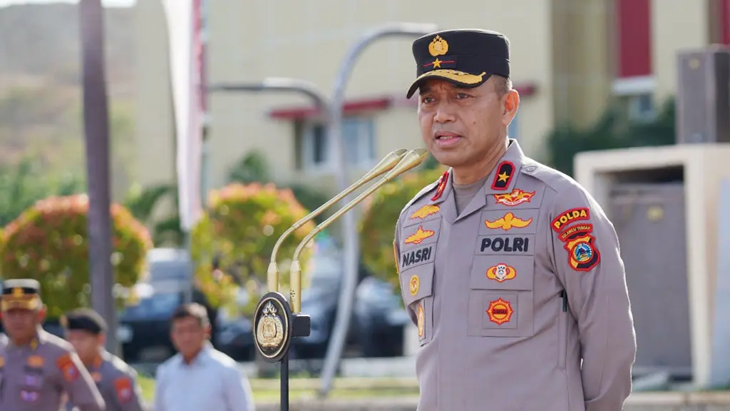 Kapolda Sulteng Brigjen POl Nasri pada apel perdananya di Mapolda Sulteng, Kamis (21/5/2026). (©Humas Polda Sulteng)