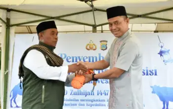 Polda Sulteng Gelar Shalat Idul Adha, Sembelih 159 Hewan Kurban