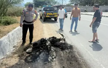 Curi Tabung Elpiji, Motor Pelaku Dibakar Massa di Mamboro