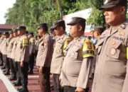 Apel pengamanan Idul Adha di Mapolresta Palu, Selasa (26/5/2026). (©HUmas Polresta Palu)