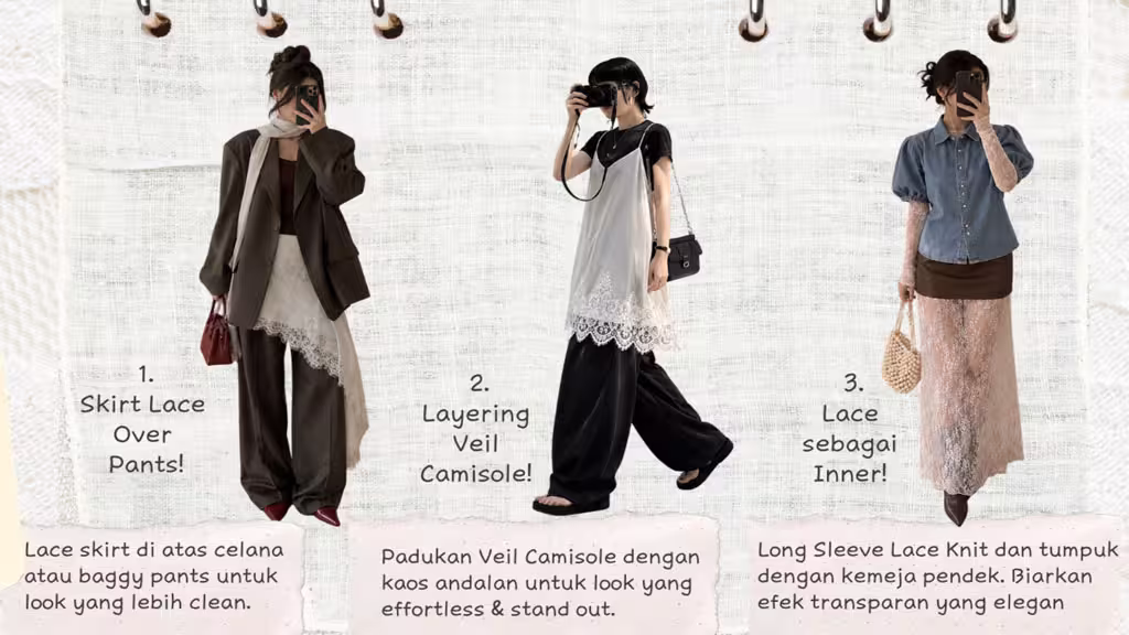 Tren Fashion berenda kembali digandrungi generasi muda. (©Shopee)