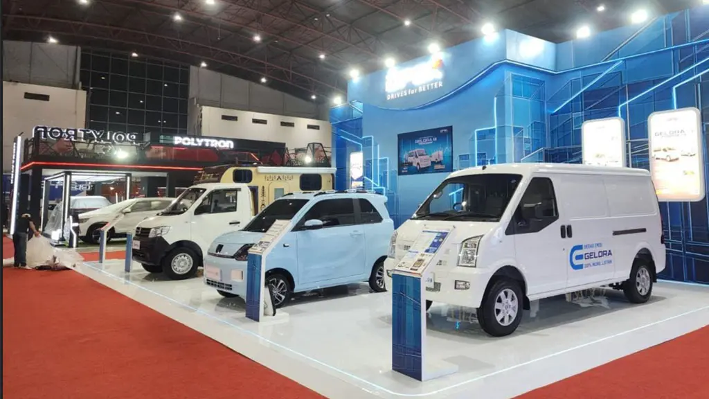 Sejumlah kendaraan yang ditampil;kan DFSK pada Jakarta Fair. (©DFSK)