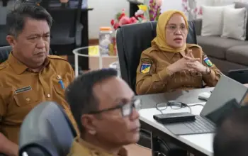 Sekot Palu Irmayanti mengikut raker dengan Komisi II DPR secara virtual, Senin (8/6/2026). (©Prokopim Setda Kota Palu/Jufri)
