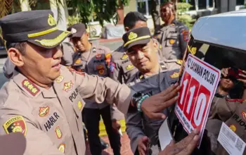 Polresta Palu Sosialikan Layanan Darurat Kepolisian Call Center 110