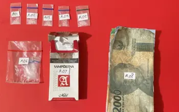 Barang bukti paket sabu yang diamankan aparat. (©Humas Polresta Palu)