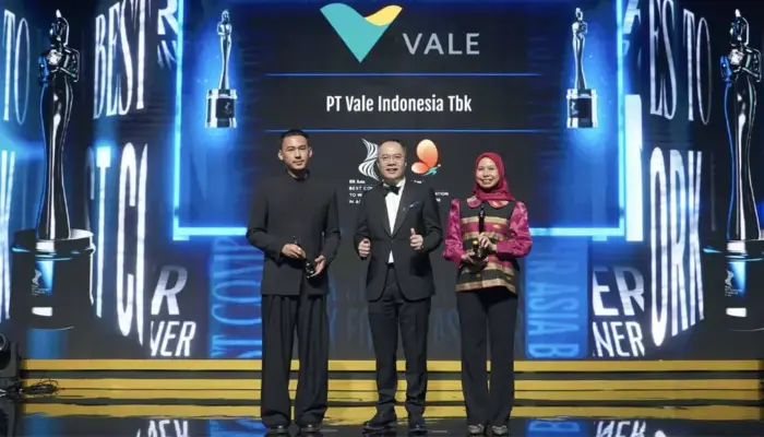 PT Vale Raih HR Asia atas Investasi SDM dan Lingkungan Kerja Berkelanjutan