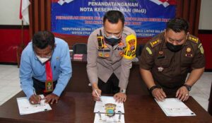 Polres, Kejaksaan, dan Pengadilan Negeri Palu Teken MoU e-Tilang