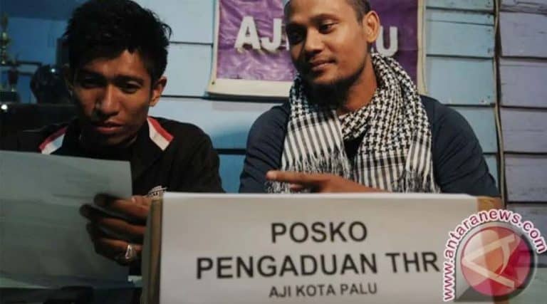 Ilustrasi Posko Pengaduan THR oleh AJI Palu. (Foto: ANTARA/Basri Marzuki)
