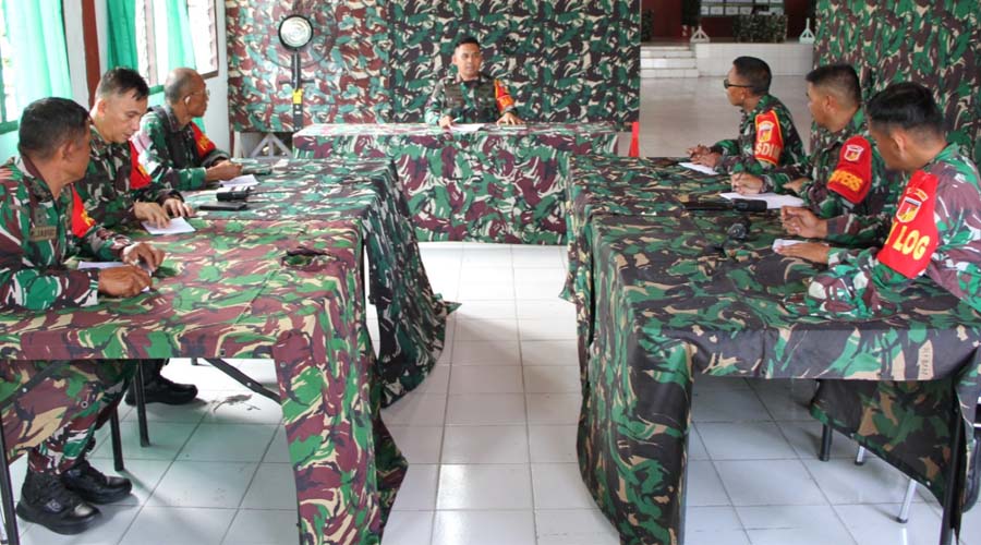 Perencanaan operasi militer pada latihan Posko I Sintuwu Maroso Kodim 1307/Poso, Selasa (6/8/2024). (Foto: Penrem 132/Tdl)