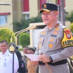 Kapolda Sulteng, Irjen Pol Agus Nugroho pada Apel Gelar Pasukan Pengamanan Pilkada Serentak tahun 2024 ydi Lapangan Apel Polda Sulteng, Senin (19/8/2024) pagi. (Foto: Humas Polda Sulteng)