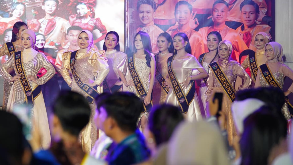 Sejumlah finalis pemilihan Duta Genre Kota Palu 2026 di Gedung Pogombo, Palu, Minggu (24/5/2026). (©Prokopim Setda Kota Palu/Jufri)