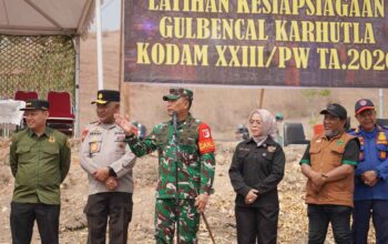 Perkuat Sinergi Lintas Instansi, Kodam XXIII/Palaka Wira Gelar Simulasi Penanggulangan Karhutla